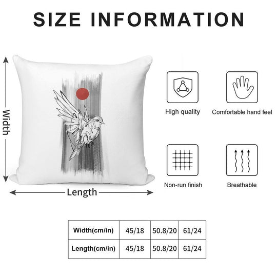 Flow of Life Red Edition Soft Reinforced Edging Throw Pillow