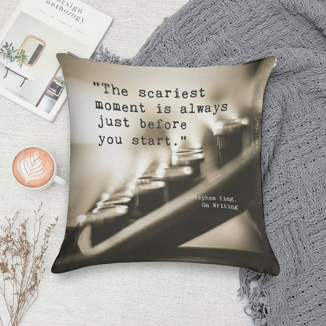 The Scariest Moment Soft Reinforced Edging Throw Pillow