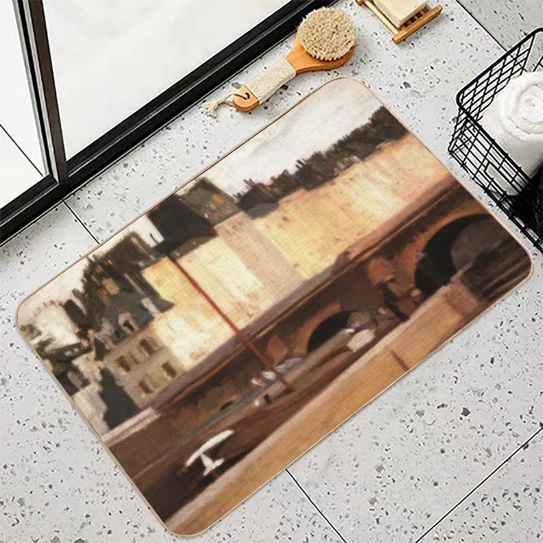 Écluse De La Monnaie   1909 by Edward Hopper  Anti-Trip Bath Mat