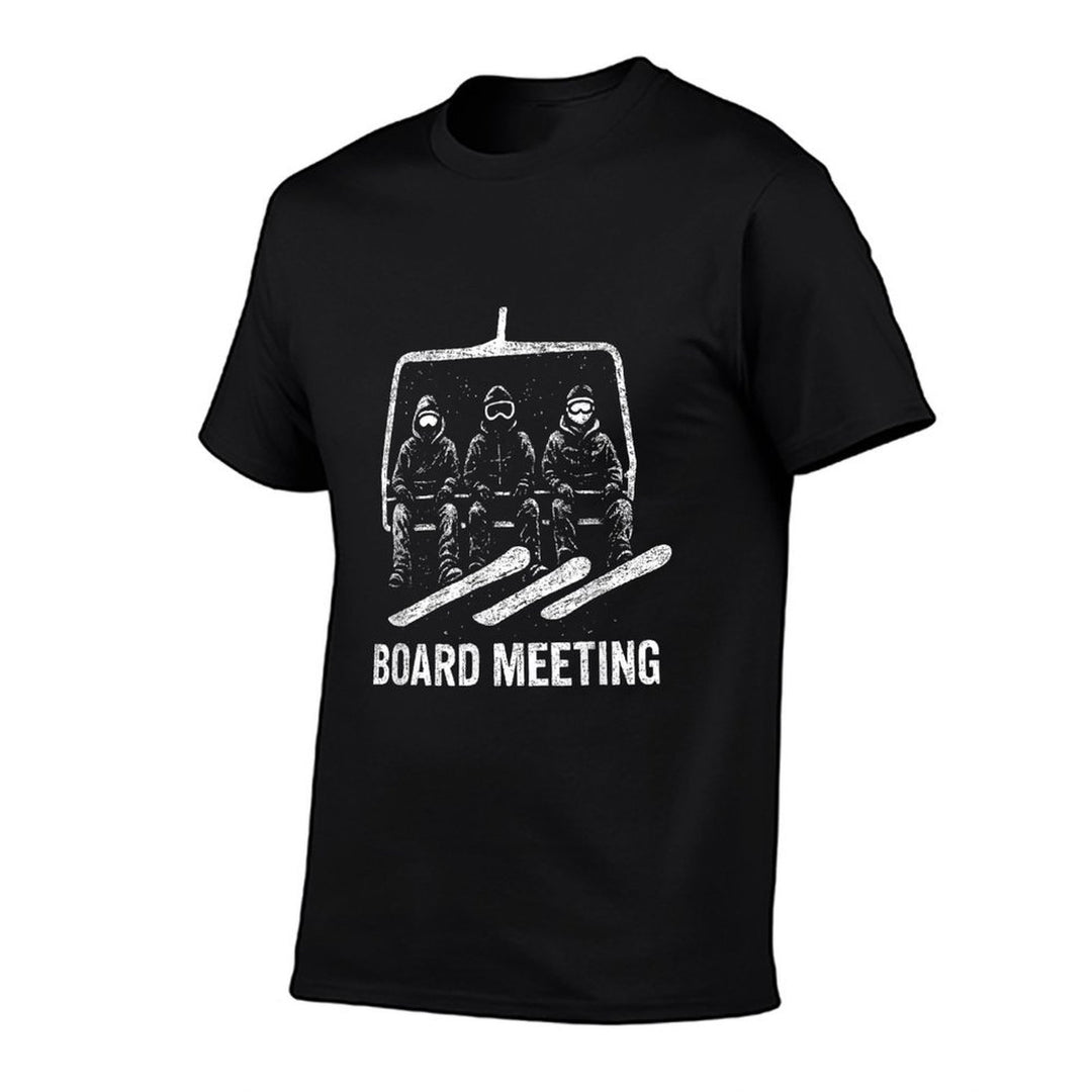 Snowboard Board Meeting Ski Lift Skier Winter Sports  Versatile T-Shirt