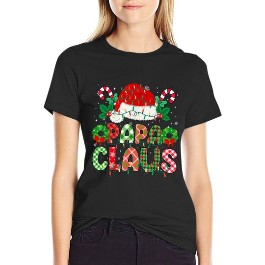 Papa Claus Christmas Lights Pajama Family Matching Grandpa  Moisture-wicking T-Shirt