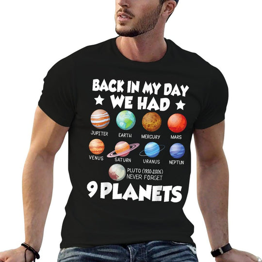 Back In My Day We Had 9 Planets Solar System Astronaut Space  Lightweight T-Shirt