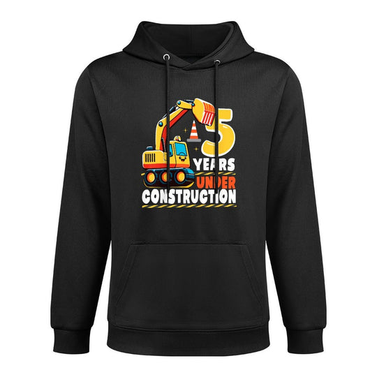 Kids 5 Years Under Construction Boy Five Year Old 5th Birthday Layering Staple Hoodie