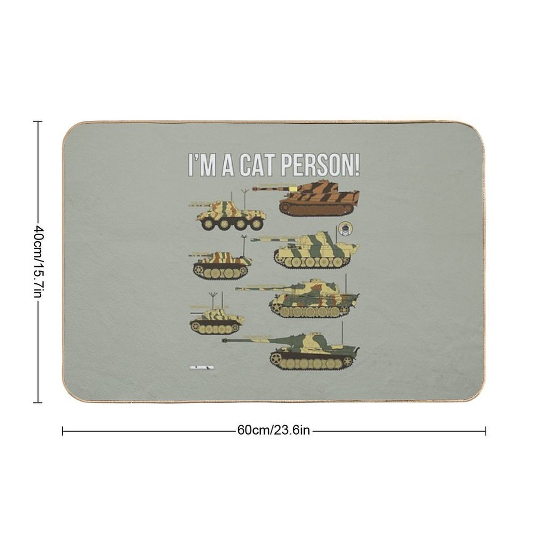 Im A Cat Person (7 German Cats)  Rapid-Drying Bath Mat
