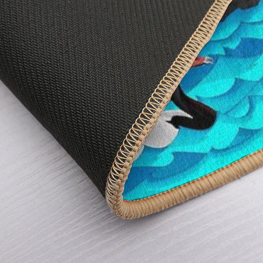 Magpie Geese of Black Rock Lake. Durable Bath Mat