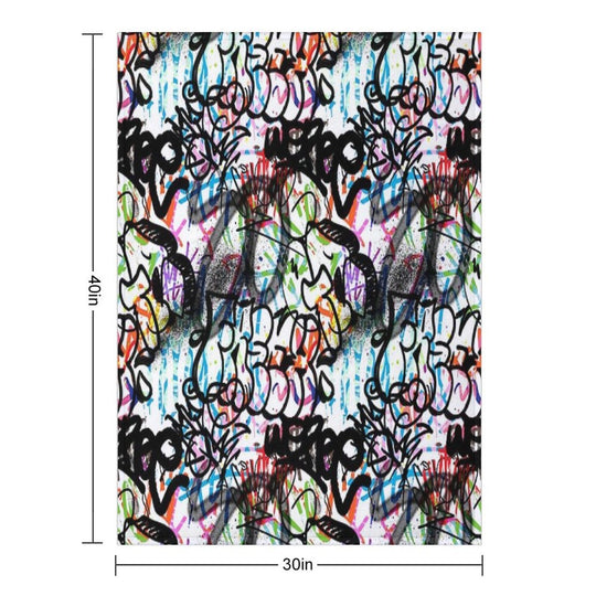 Graffiti Seamless Design. Urban Art. Wrinkle-free Throw Blanket