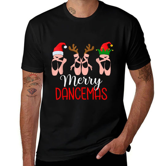 Womens Merry Dancemas Ballet Dancer Teacher Christmas Dance  Fade-proof Color T-Shirt