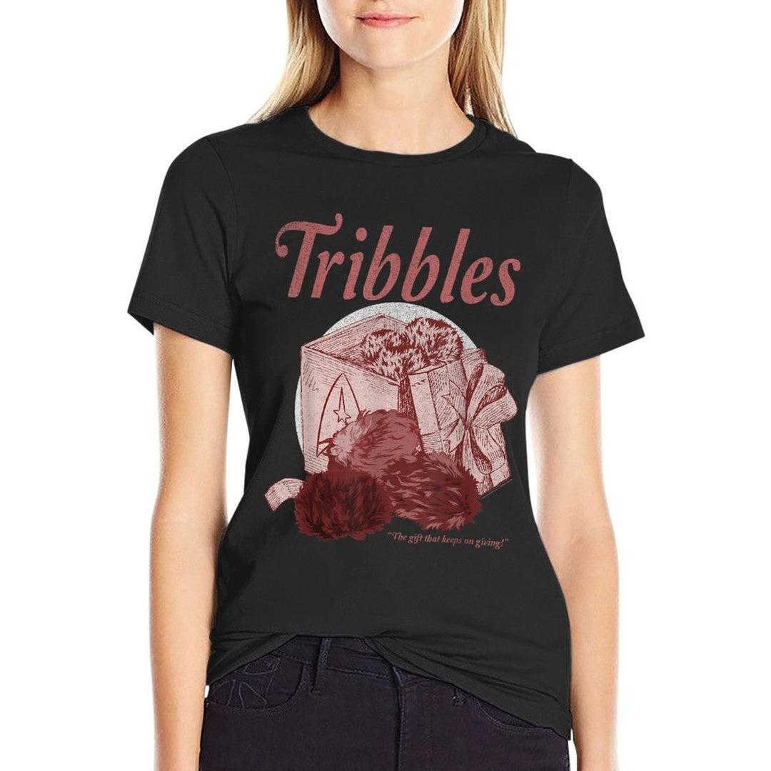 Star Trek Original Series Tribbles Christmas Graphic  Easy-care T-Shirt