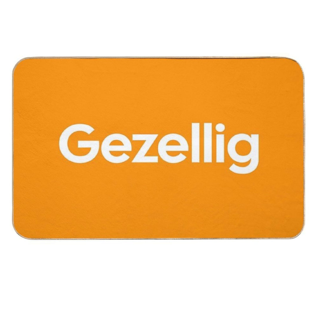 Gezellig on Orange  Slip-Resistant Bath Mat