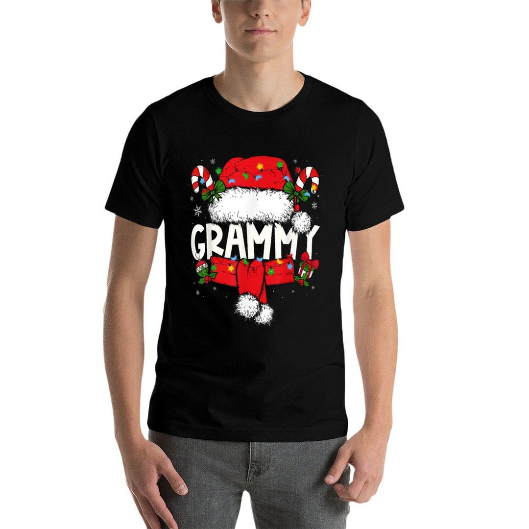 Grammy Christmas Pajama Santa Claus Family Matching Grandma  Trendy Pattern T-Shirt