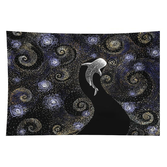 Star Eater in Van Gogh Style - COLORED Tapestry