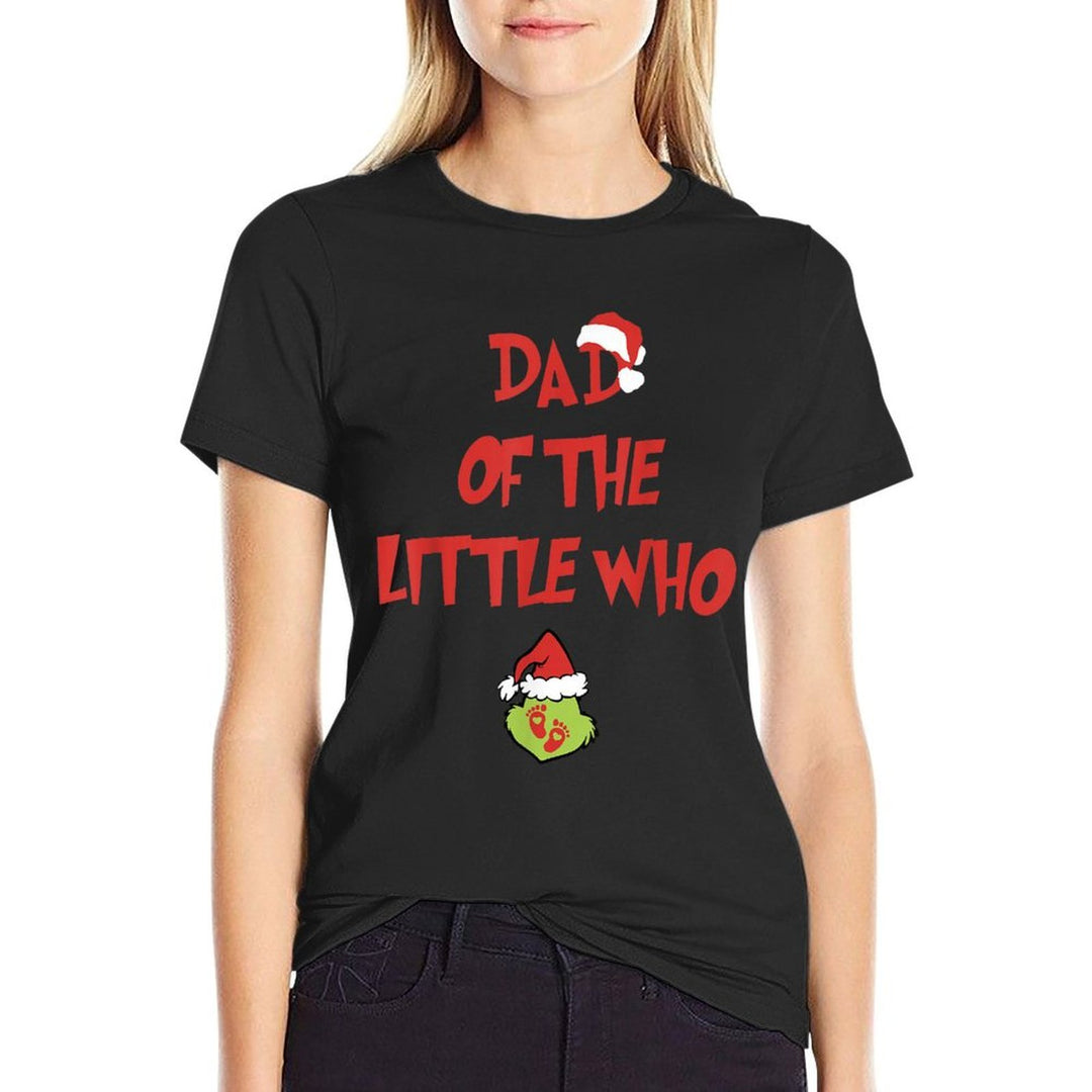 Pregnancy Announcement Dad Of The Little Who  Fade-proof Color T-Shirt