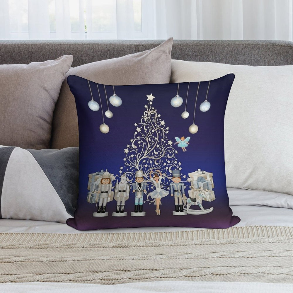Nutcracker Christmas Special - The Nutcracker Ballet Scene - Nutcracker Story on Christmas Eve Soft Luxury Feel Throw Pillow