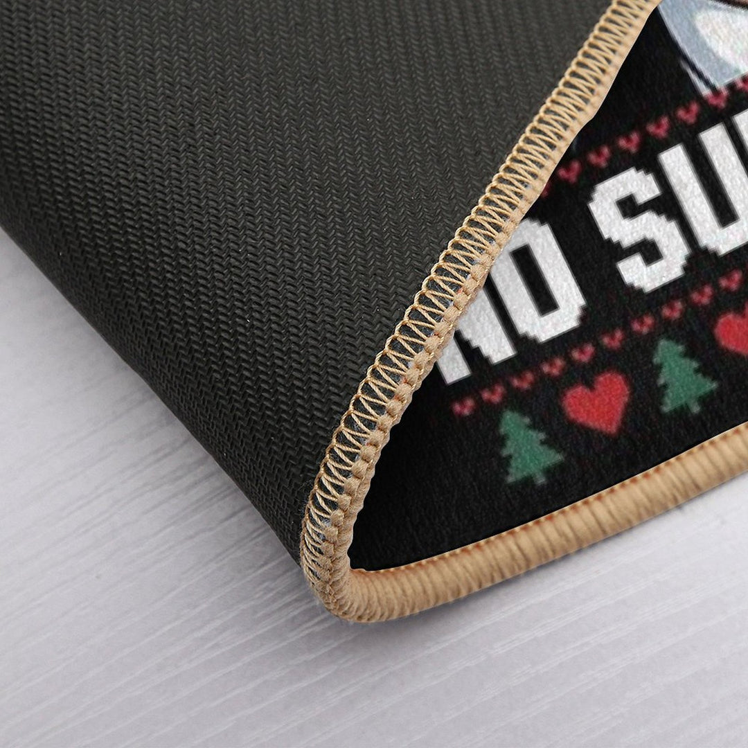 Trump Mug Shot NO SURRENDER Pro Trump Ugly Christmas  Repositionable Bath Mat