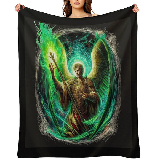 Saint Raphael Archangel -   Angel of Healing - Christmas Gift Quick-dry Throw Blanket