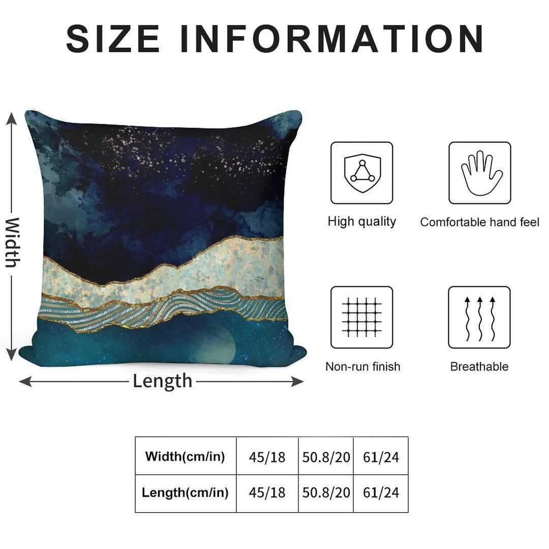 Indigo Sky Soft Skin-Friendly Throw Pillow