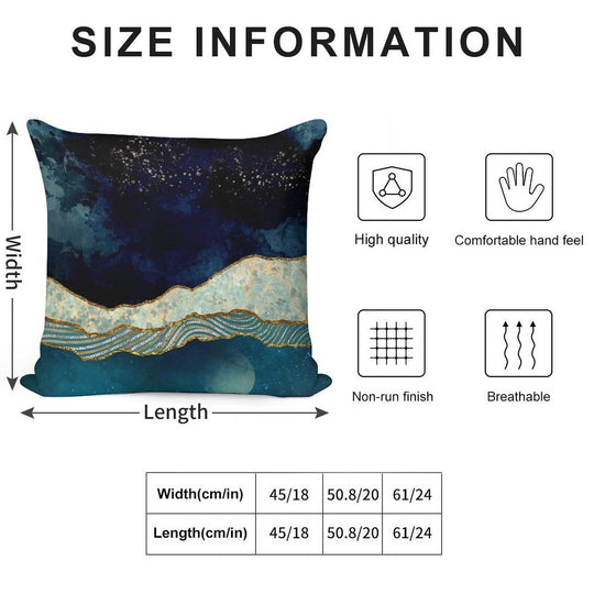 Indigo Sky Soft Skin-Friendly Throw Pillow