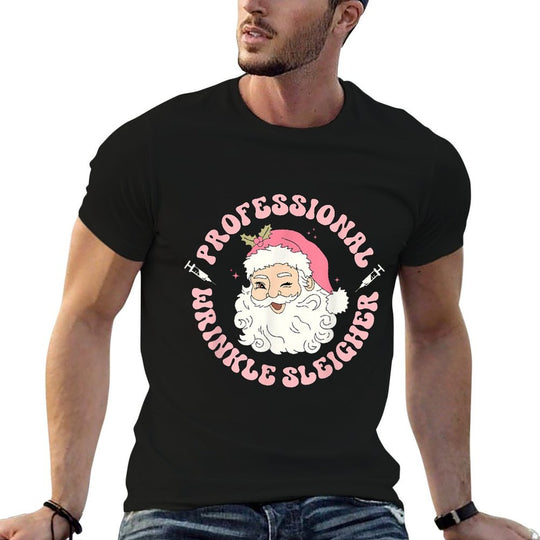 Professional Wrinkle Sleigher Botox Injector Nurse Christmas  Wrinkle-resistant T-Shirt