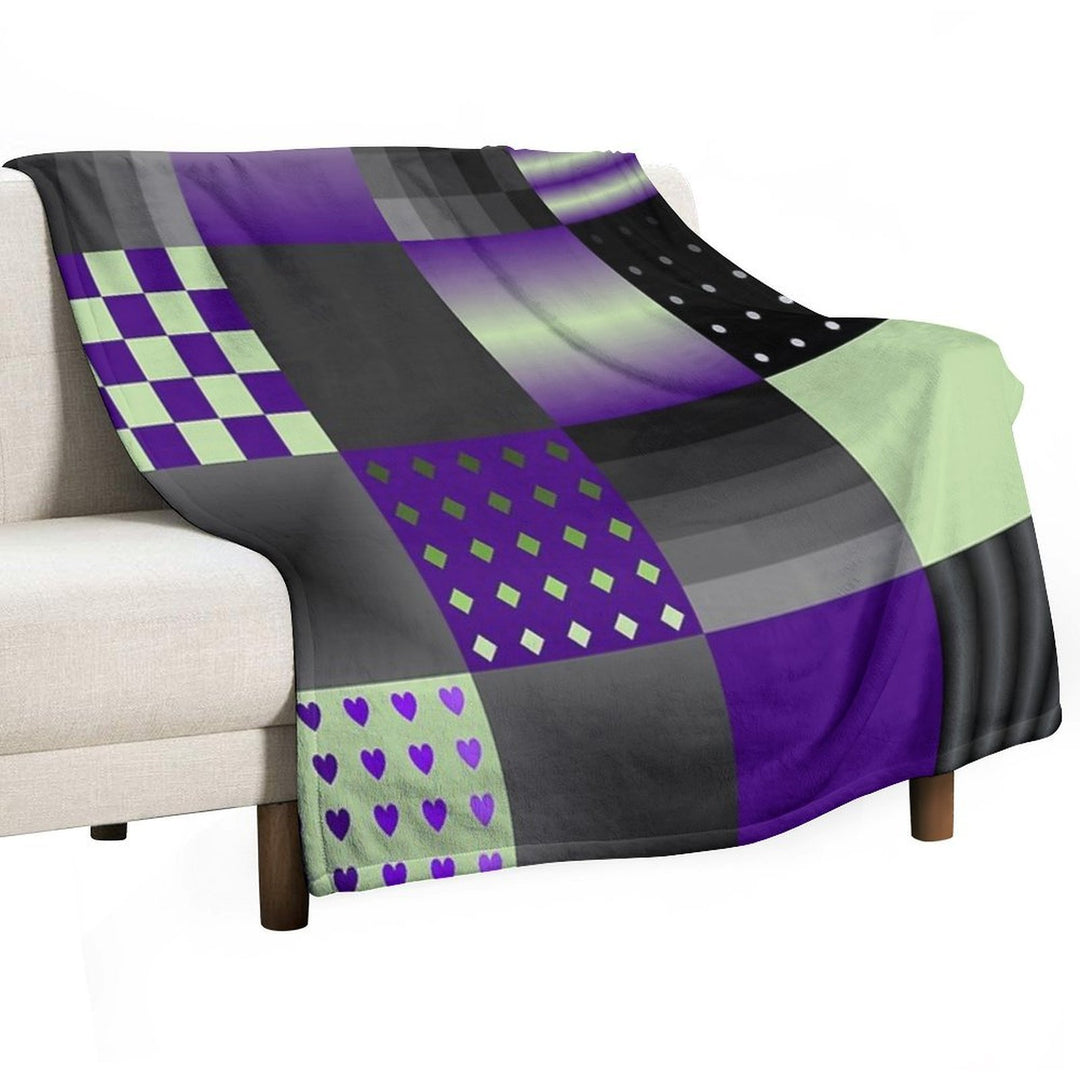 Funny Patchwork Pattern 9 Multi-functional Throw Blanket