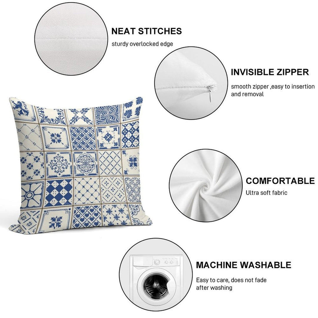 Azulejo Lisbon Azulejos Lisboa Soft Style Accent Throw Pillow