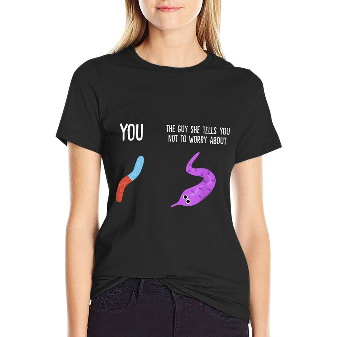 You Vs.Guy Not To Worry About Worm On A String Meme  Cotton T-Shirt