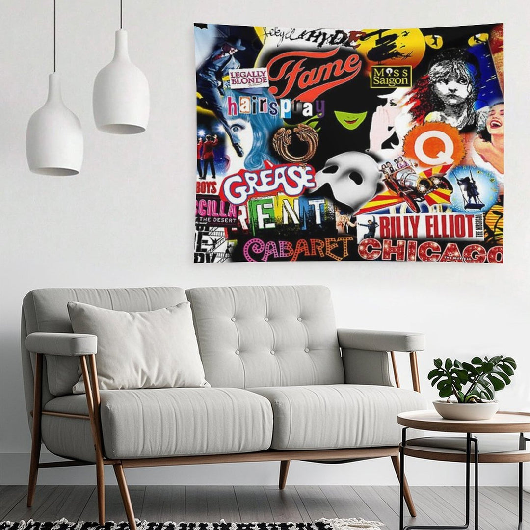 Broadway Musical Collage Tapestry