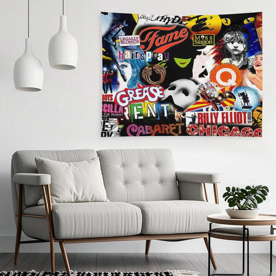 Broadway Musical Collage Tapestry