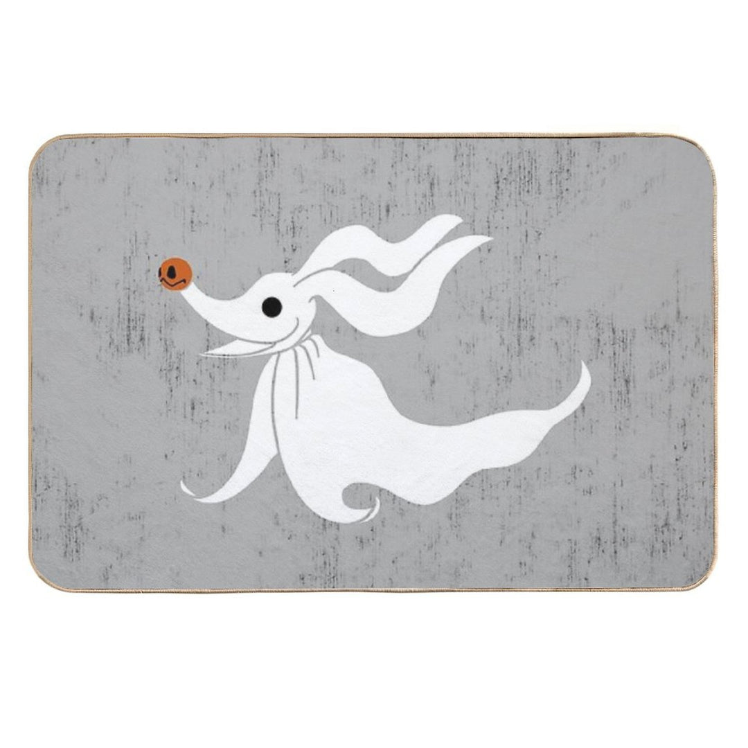 Zero - Nightmare Before Christmas, Skellington, Pumpkin King, White, Grin, Evil, Halloween, Christmas, Finkelstein, Dog, Ghost,  Versatile Bath Mat