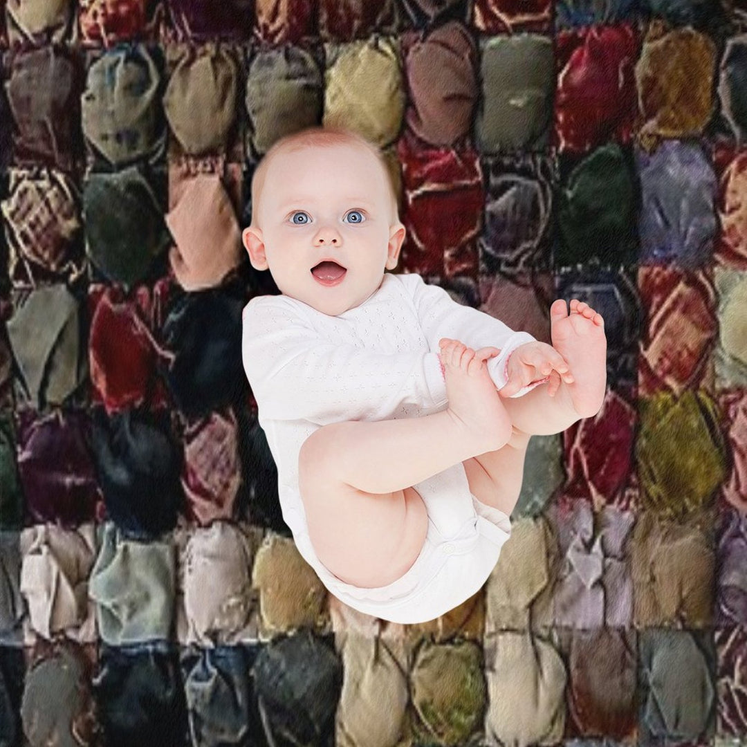 Great Grandmother's Velvet Quilt Multi-functional Throw Blanket