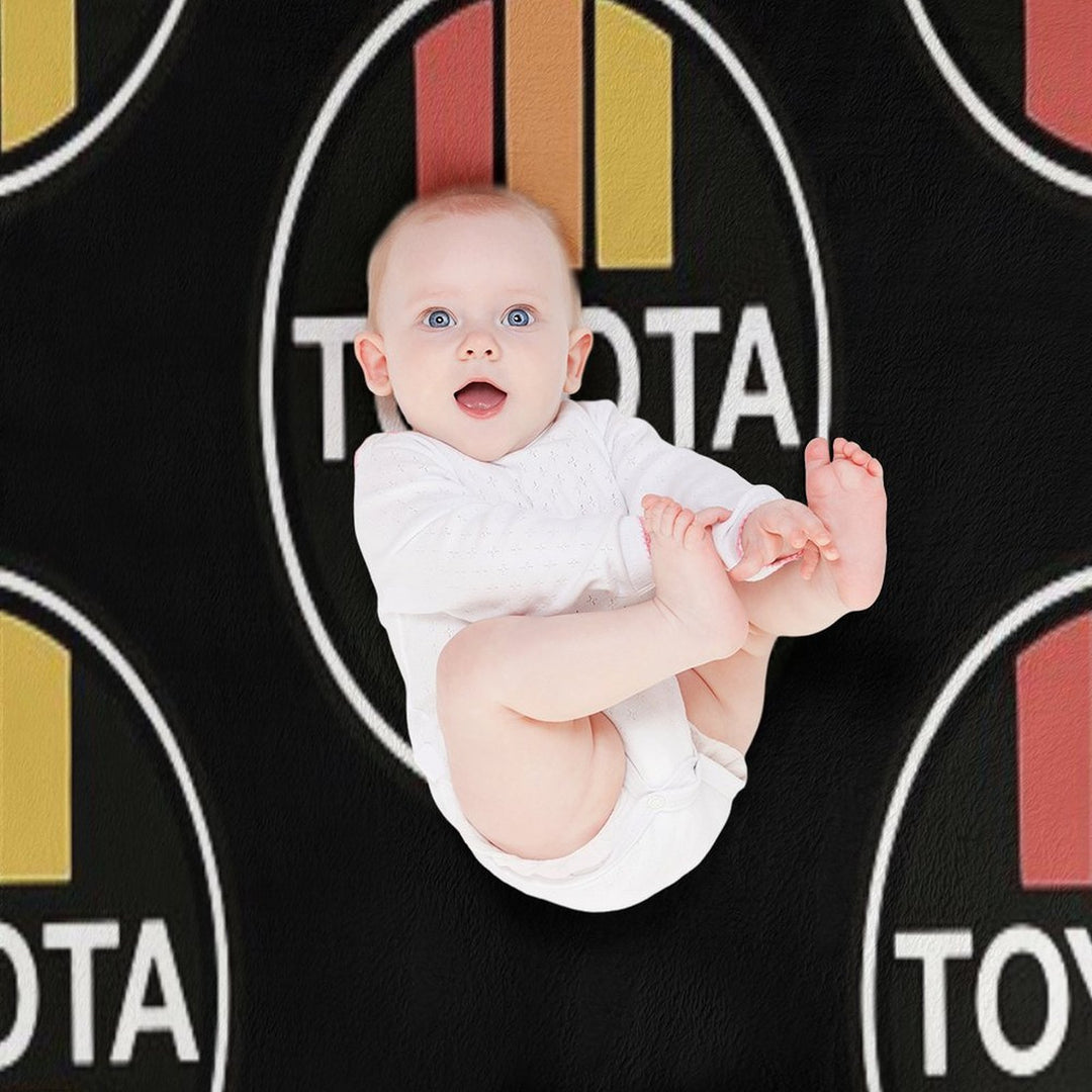 Vintage 70s TOYOTA Cars Japan Shrink-resistant Throw Blanket