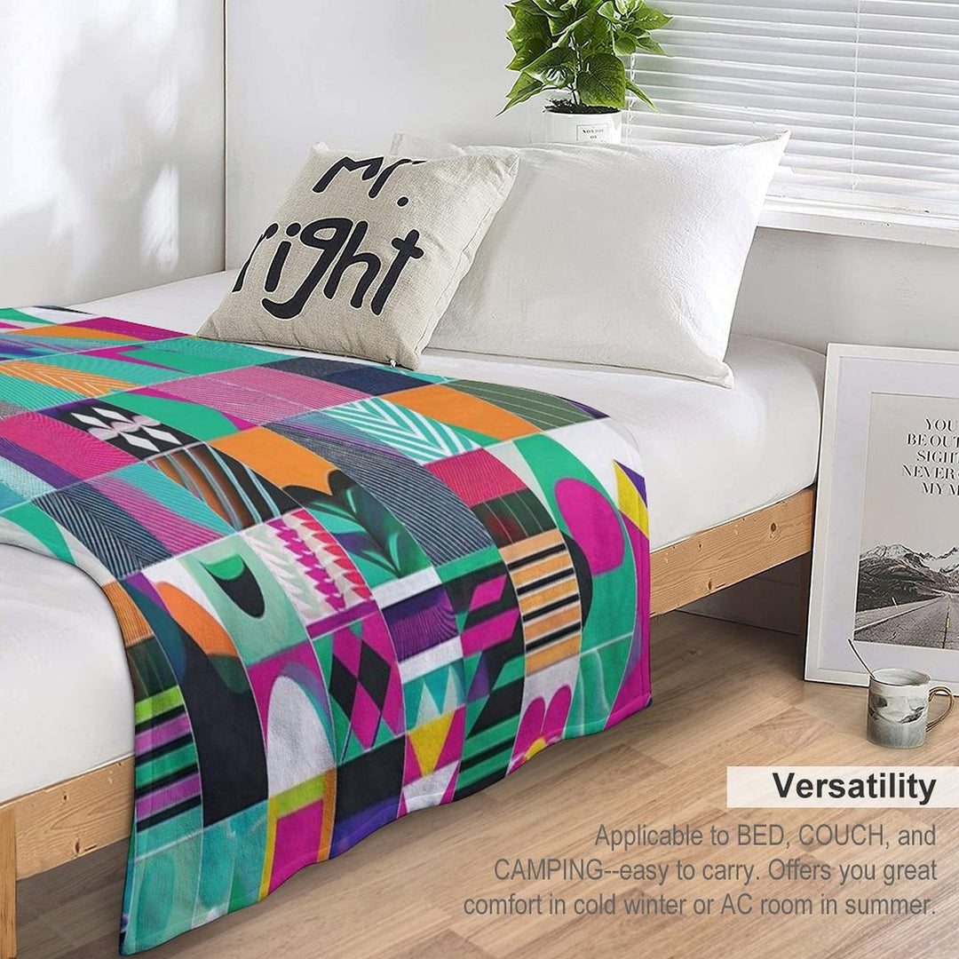 Geometric Shapes - Raloel All-season Throw Blanket