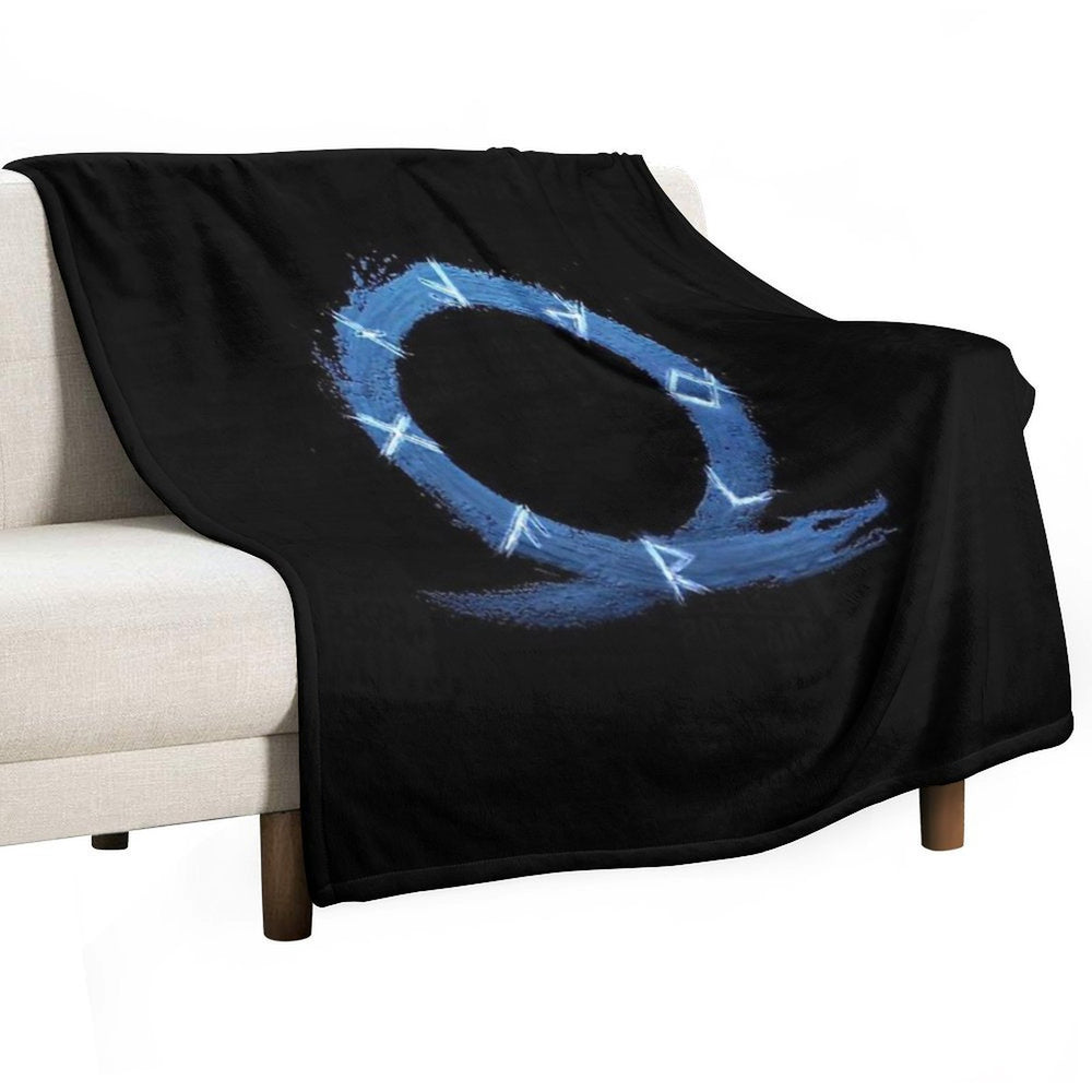 God Of War Ragnarok HD Logo Sustainable Throw Blanket