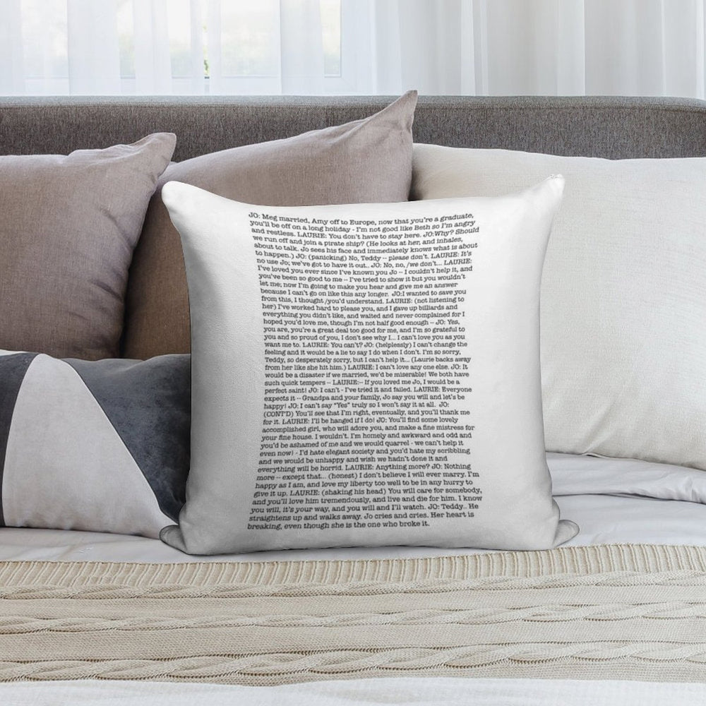 That One Scene In Little Women Soft Fade-Resistant Throw Pillow