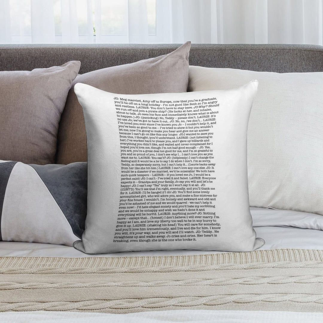 That One Scene In Little Women Soft Fade-Resistant Throw Pillow