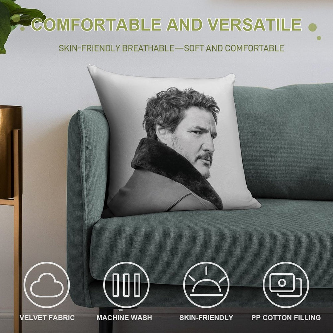 Pedro Pascal Soft Multiple Sizes Throw Pillow