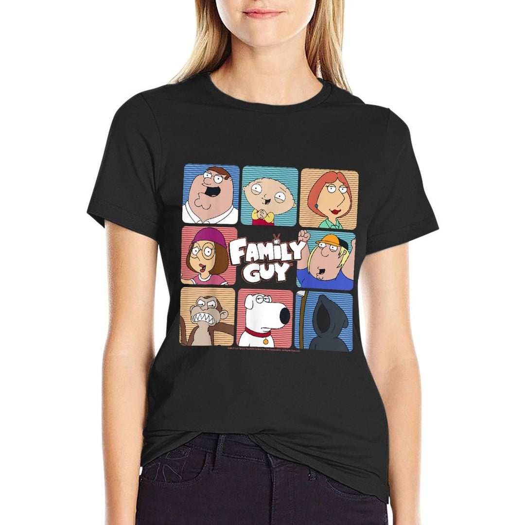 Family Guy Iconic Griffin Family Group Shot Big Chest Panels  Affordable Price T-Shirt