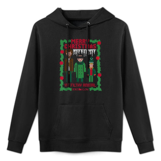 Home Alone Merry Christmas Ya Wet Bandits Ugly Sweater Breathable Fabric Hoodie