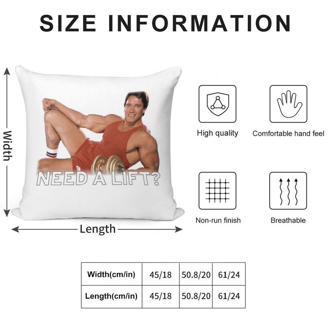 Arnold Schwarzenegger - Need A Lift Soft Shrink-Resistant Throw Pillow