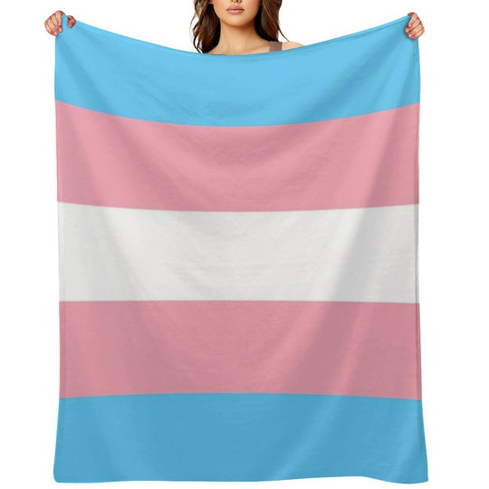 Transgender Flag Multi-functional Throw Blanket