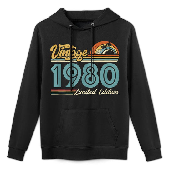 Limited Edition 1980 Vintage 1980 Birthday Unisex Design Hoodie