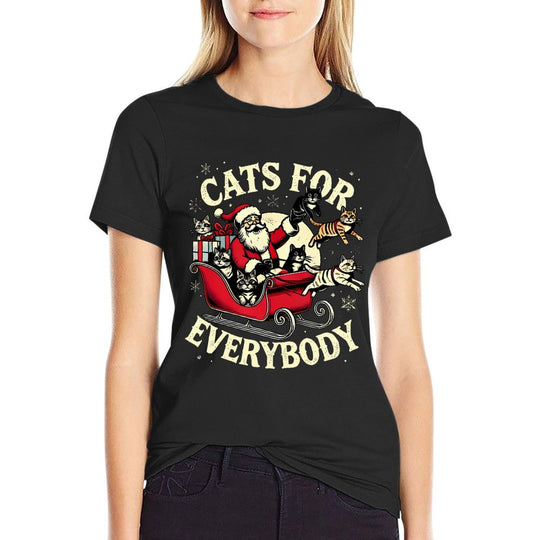 Christmas Cats for Everybody Santa Lover Holiday  Moisture-wicking T-Shirt