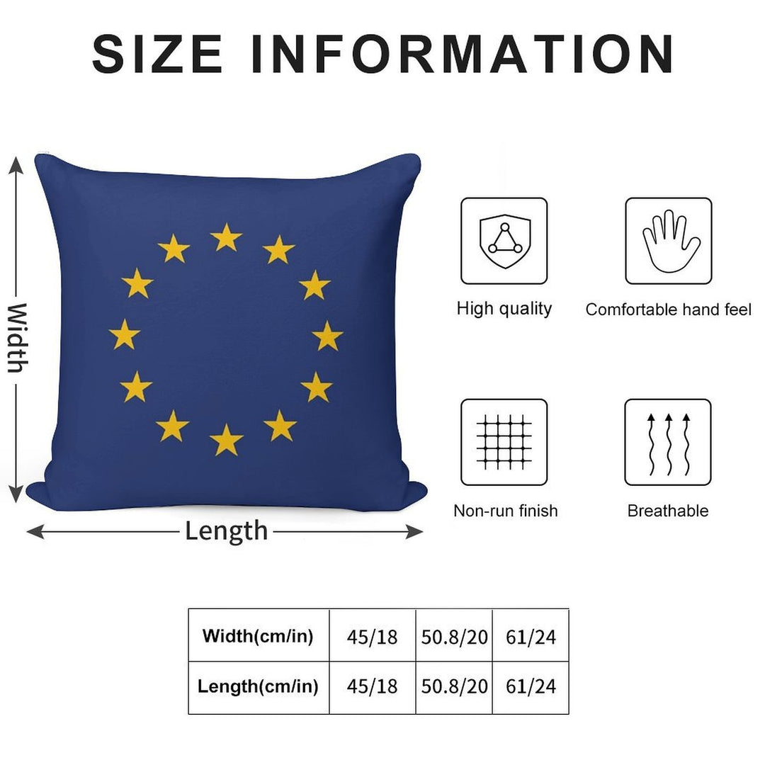 European Union Flag Soft Multiple Sizes Throw Pillow