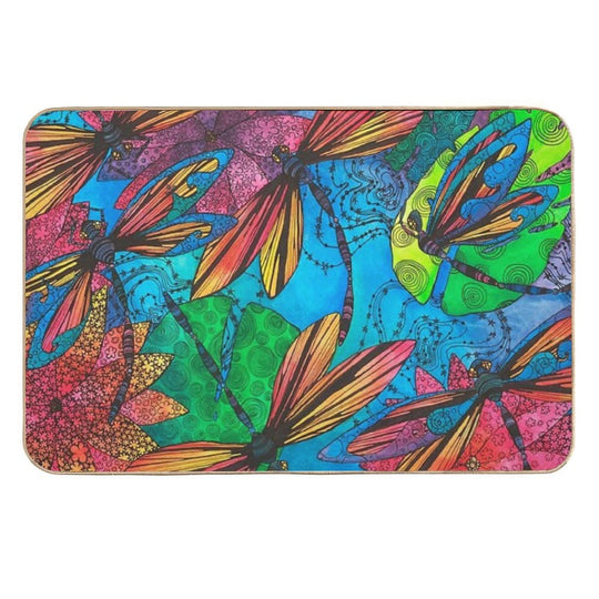 Dragonfly Garden  Rapid-Drying Bath Mat