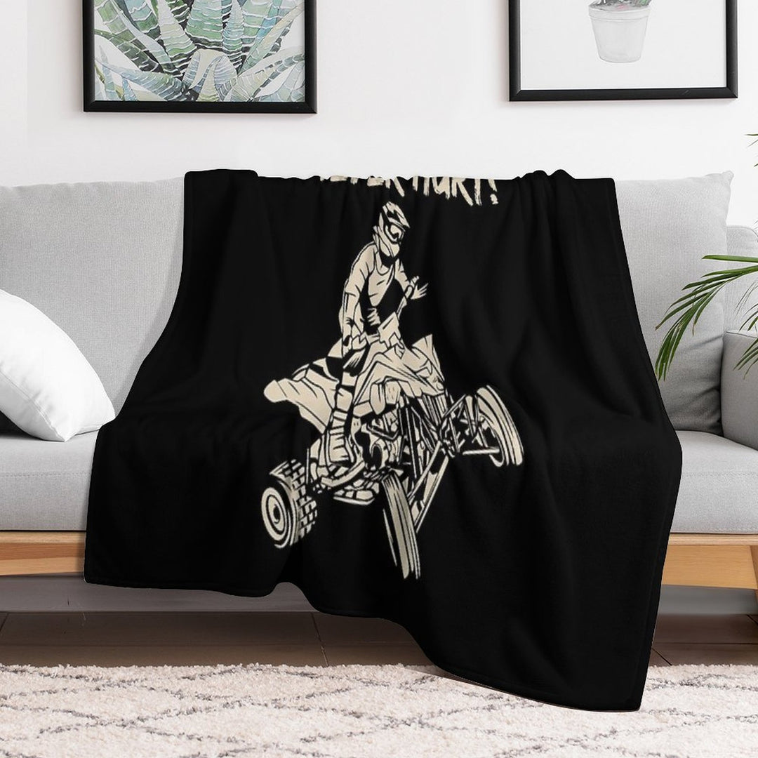 ATV Quad A Little Dirt Never Hurt Four Wheeler Racing Design All-season Throw Blanket