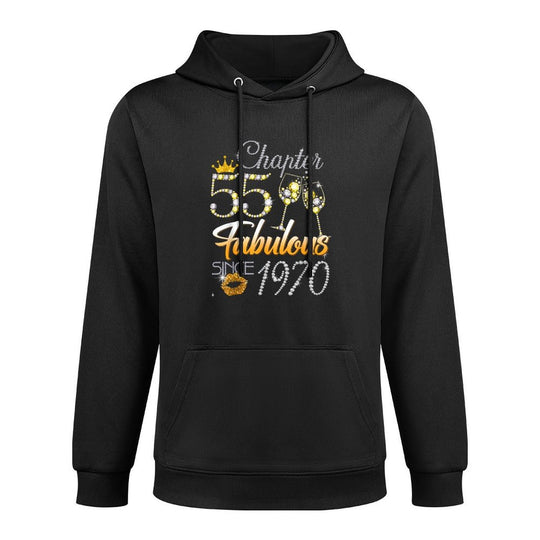 Chapter 55 Fabulous Since 1970 55th Leopard Birthday Queen Layering Staple Hoodie