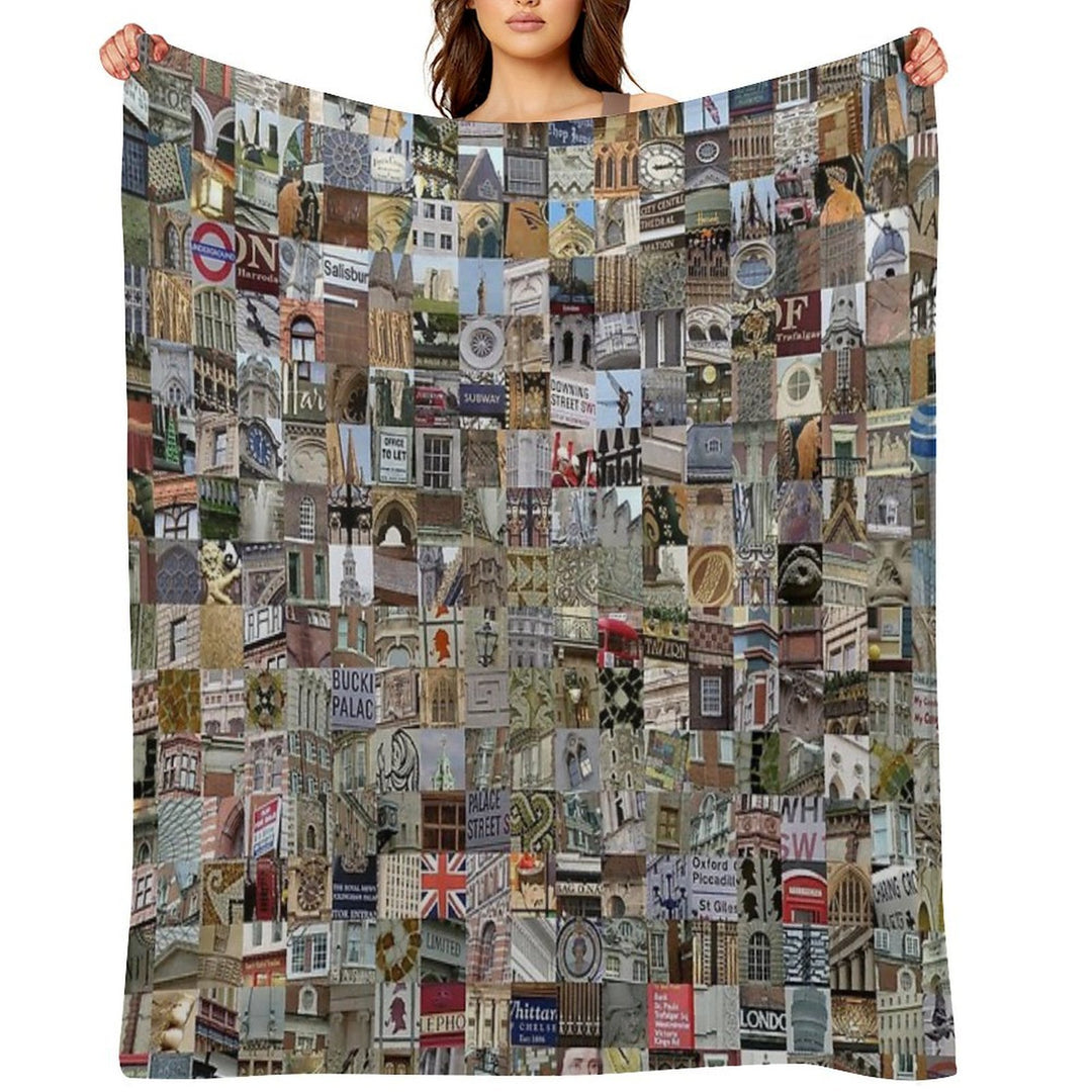London, England Anti-pilling Throw Blanket