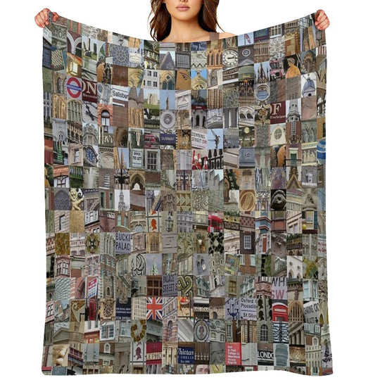 London, England Anti-pilling Throw Blanket