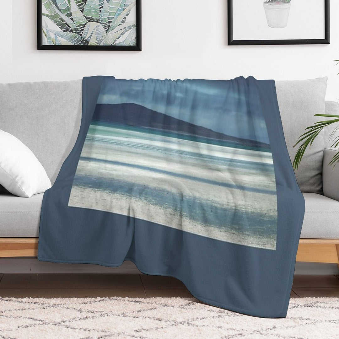 Outer Hebrides North Uist  Clachan Sands  Scotland Sustainable Throw Blanket