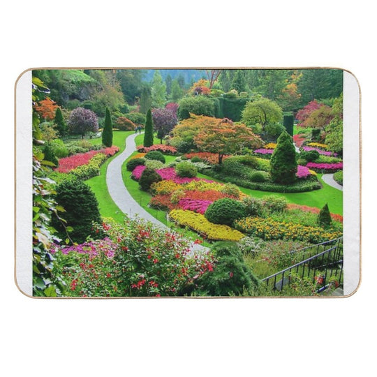 Butchart Gardens BC, Canada in The Fall  Toxin-Free Bath Mat