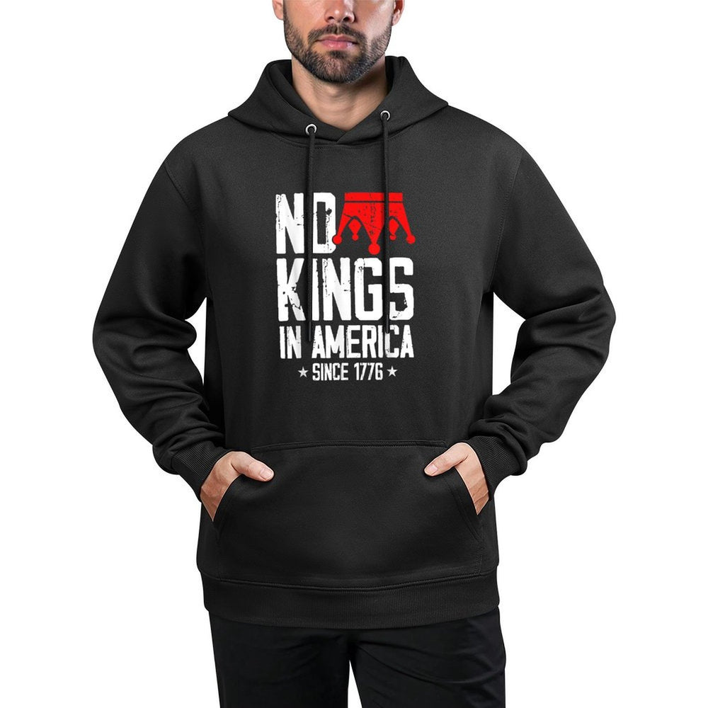 No Kings in America Since 1776 Distressed USA Vintage Moisture-Wicking Hoodie